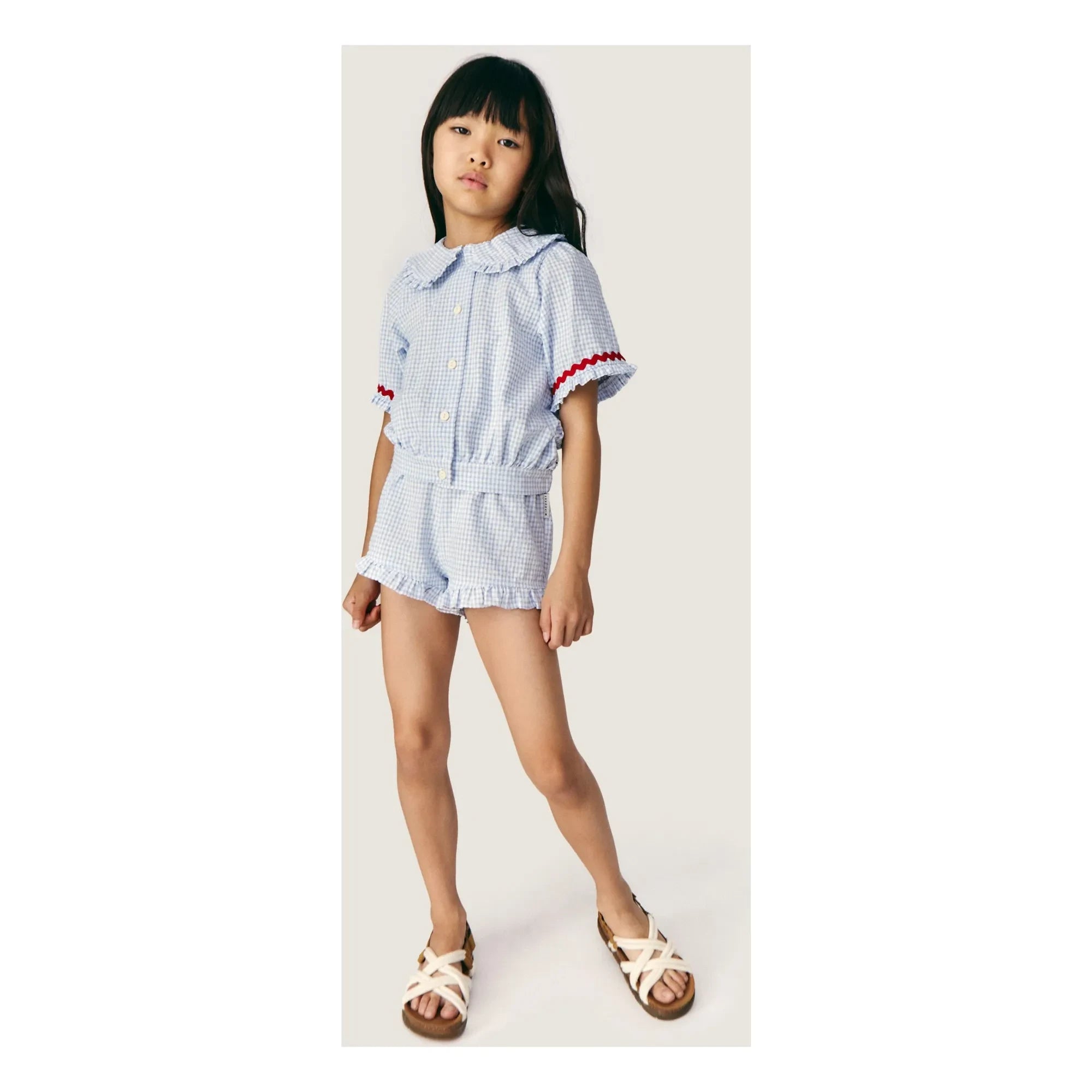 Mipounet - Kurze Colette Vichy | Hellblau