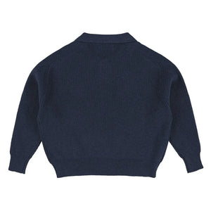 Morley - Zietse Gestricktes Polohemd | Denimblau