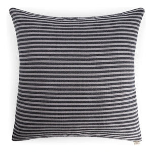 The Socialite Family - Striped Fabric Carino Square Pillow | Night Blue