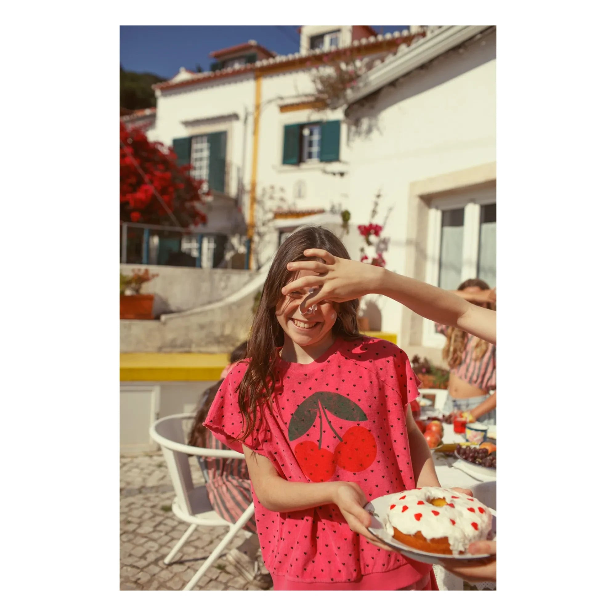 Piupiuchick - Kiraz organik pamuk havlu kolsuz sweatshirt | Fuşya