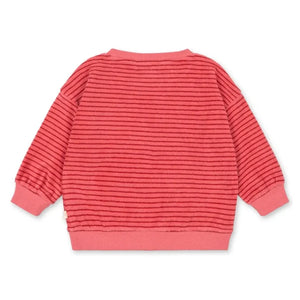 Konges Sløjd - Itty Çizgili Organik Pamuklu Sweatshirt | Pembe