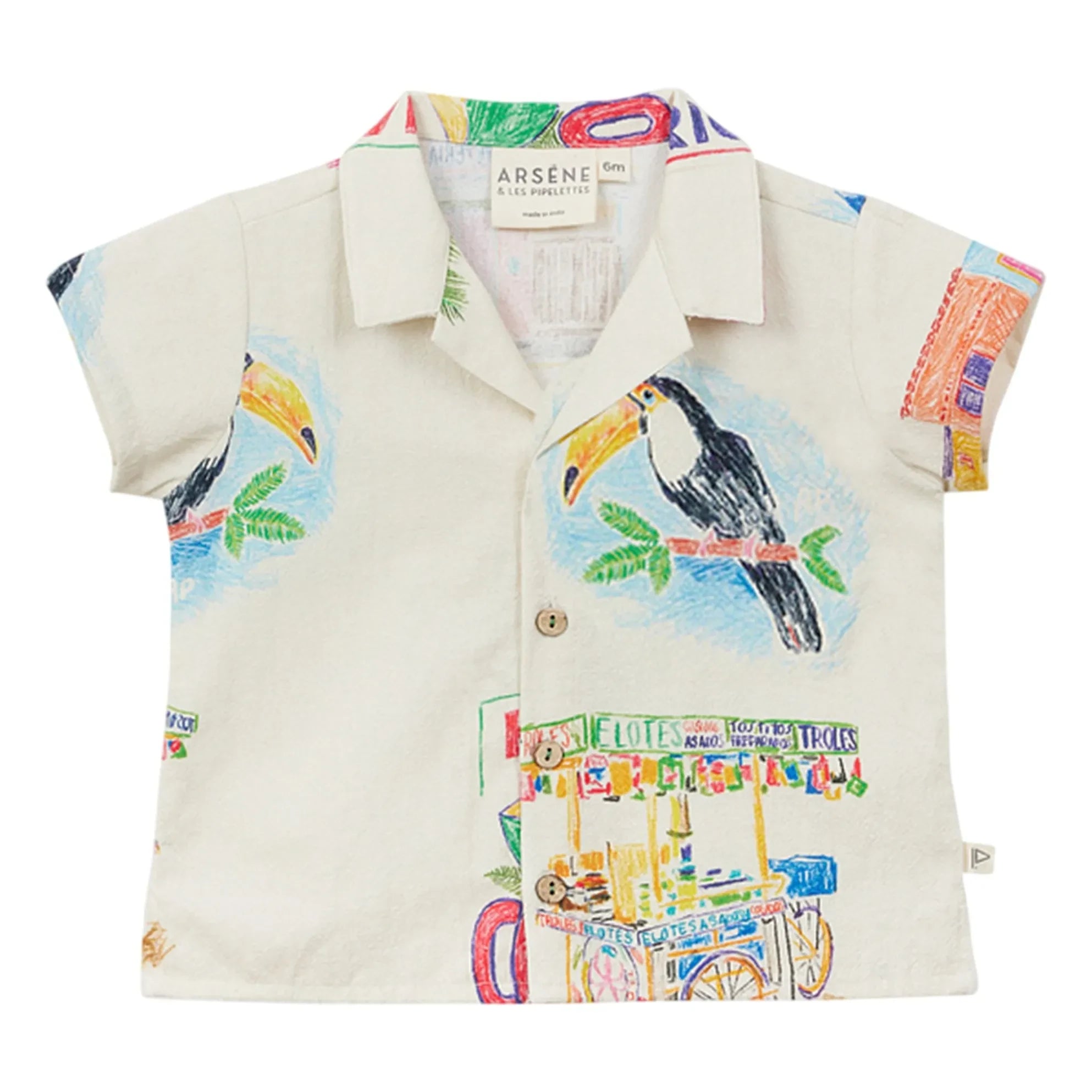 Arsène et Les Pipelettes - Toucan Twill gömlek | Ekru