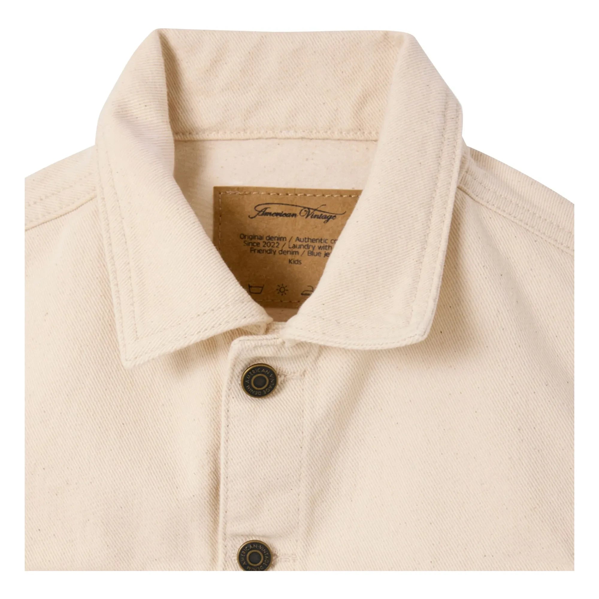 American Vintage - Snopdog Ärmellose Jeansjacke | Ecru