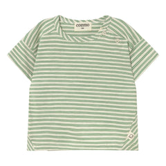 Cozmo - Striped baby T-shirt | Meadow Green