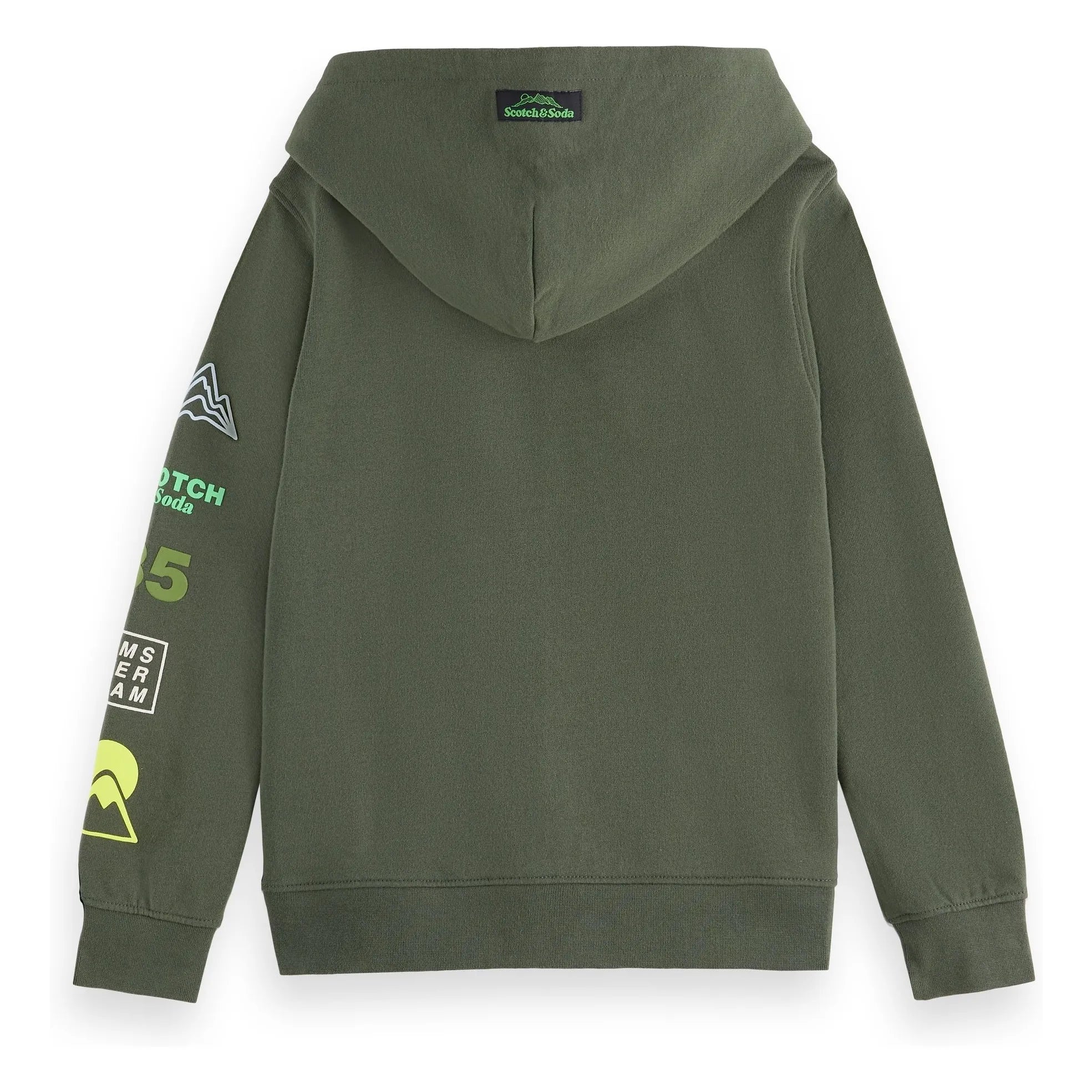 Scotch & Soda - Artwork Fermuarlı Sweatshirt | Yeşil