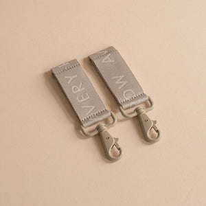 Avery Row Logo Pram Bag Clips - Oyster-Stroller Clips-Oyster- | Natural Baby Shower