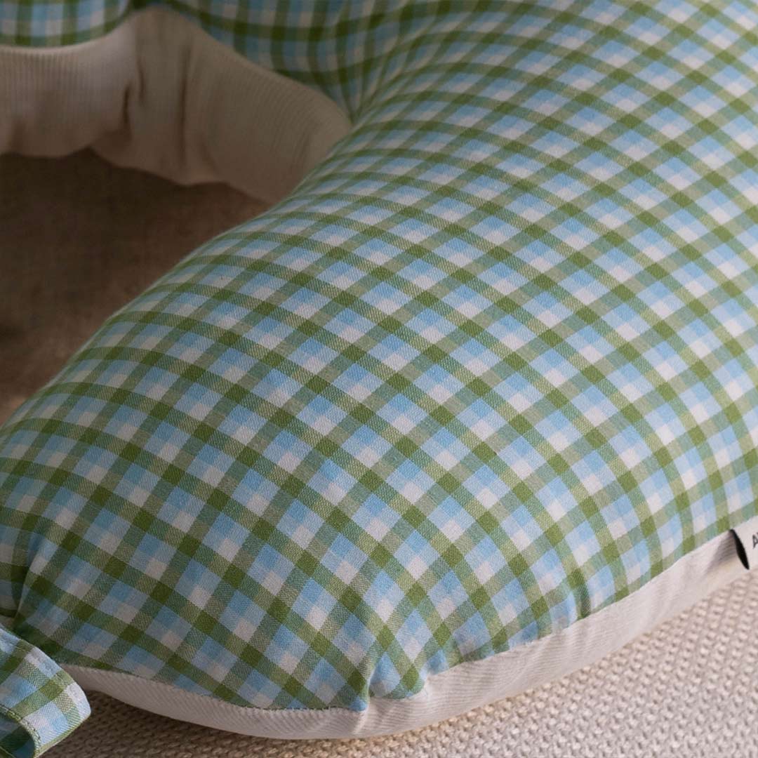 Avery Row Nursing Pillow - Greenhouse Gingham-Nursing Pillows-Greenhouse Gingham- | Natural Baby Shower