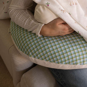 Avery Row Nursing Pillow - Greenhouse Gingham-Nursing Pillows-Greenhouse Gingham- | Natural Baby Shower