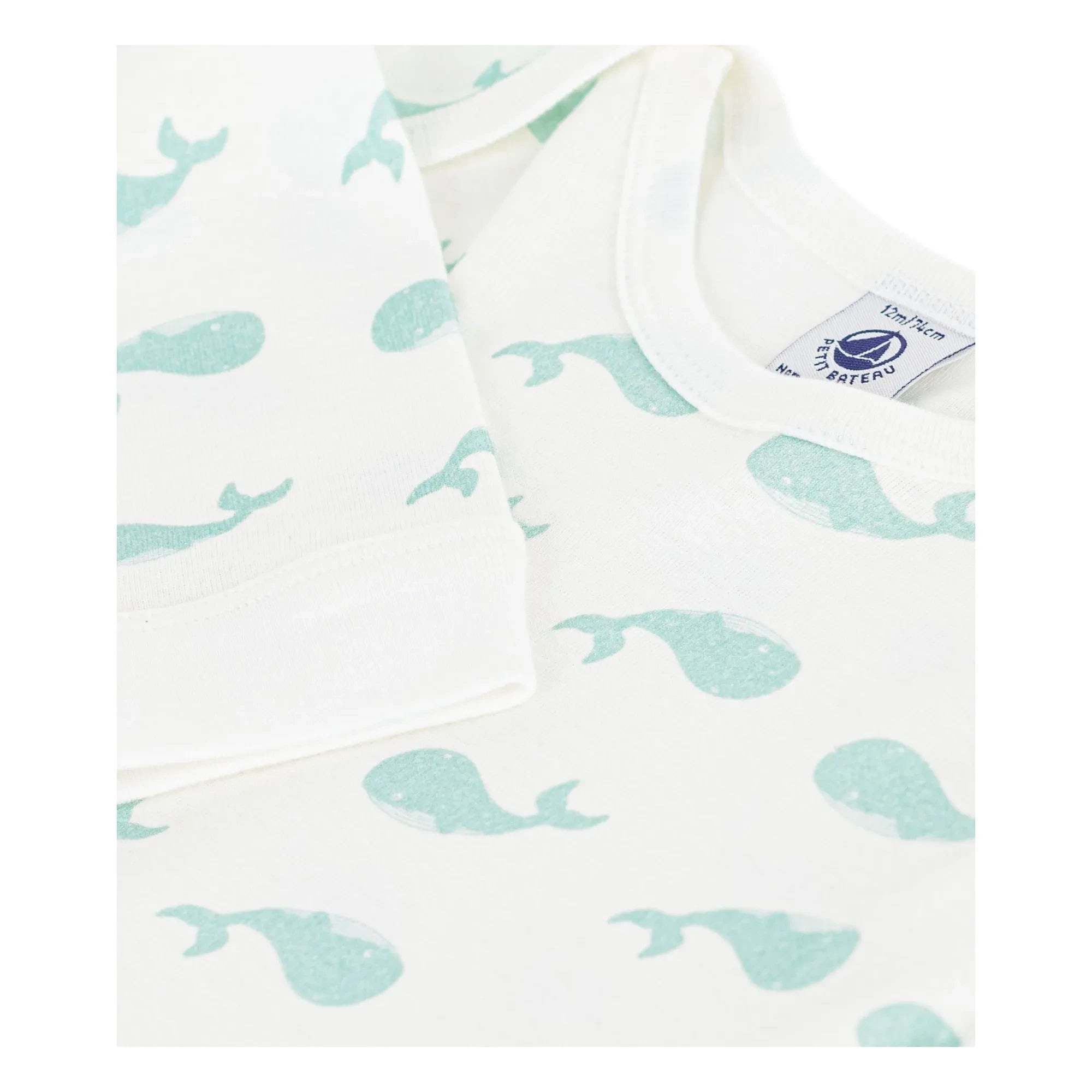 Petit Bateau - Whale Sleep Well Pijama | Ekru