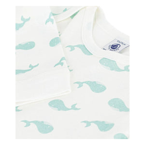Petit Bateau - Whale Sleep Well Pijama | Ekru