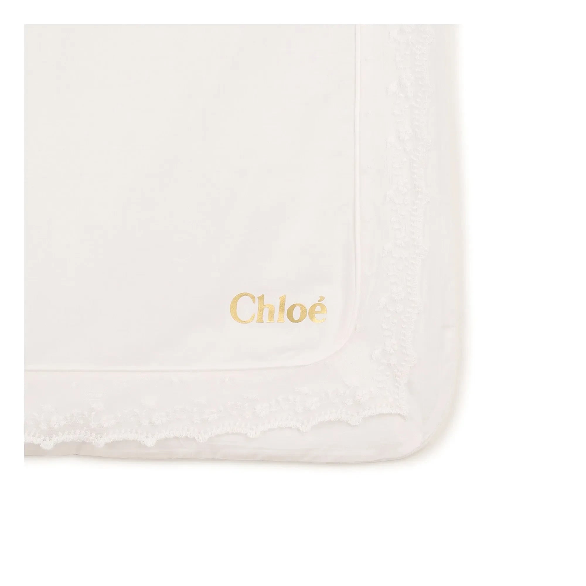 Chloé - Organic Cotton Pajama and Blanket Set | White