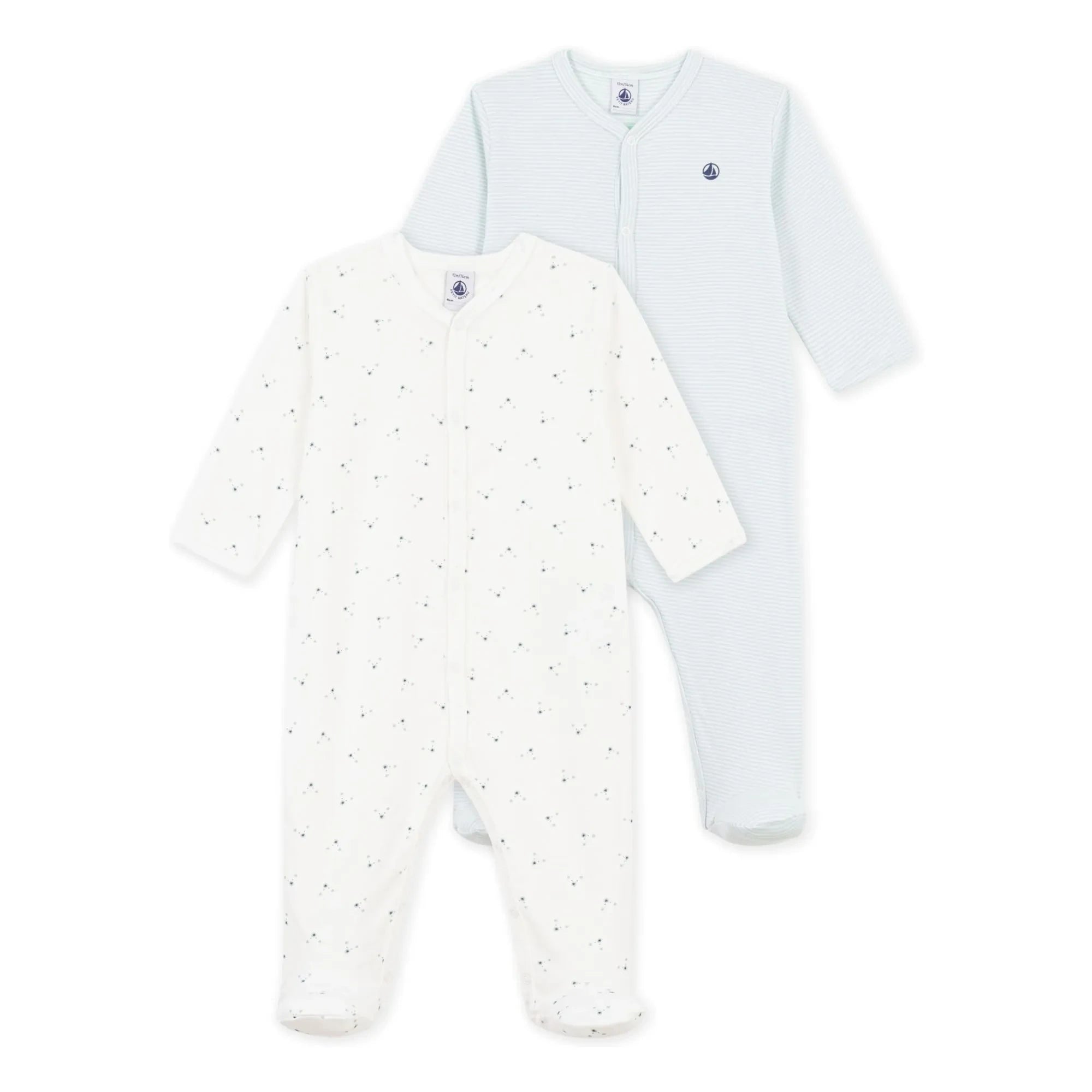 Petit Bateau - 2’li Dors Bien Oursons Organik Pamuklu Pijama Takımı | Yeşil