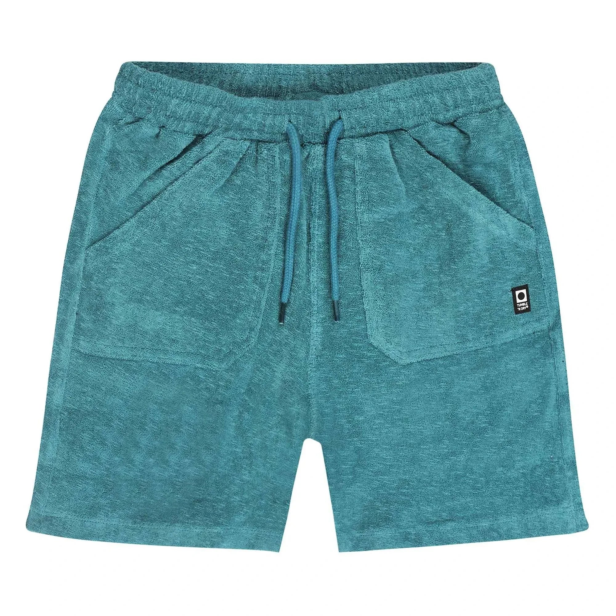 Tumble N'Dry - Kısa Plaj Port Peştemal Organik Pamuk | Peacock Blue