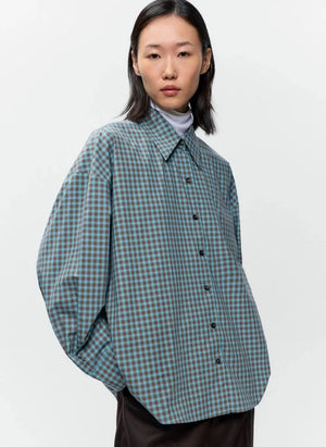 Cordera - Cotton Check Shirt | Blue