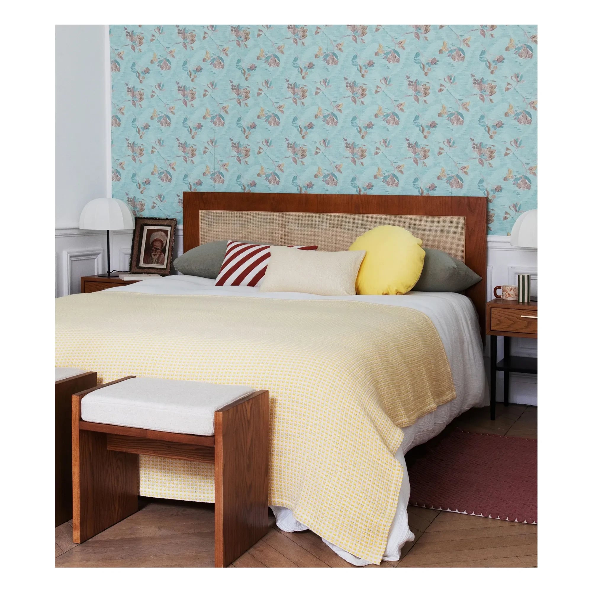 The Socialite Family - Cotton Jacquard Miuccia Blanket | Lemon Yellow
