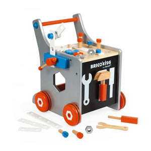 Janod - Brico Kids Ahşap Mıknatıslı Araba ve 25 Aksesuar