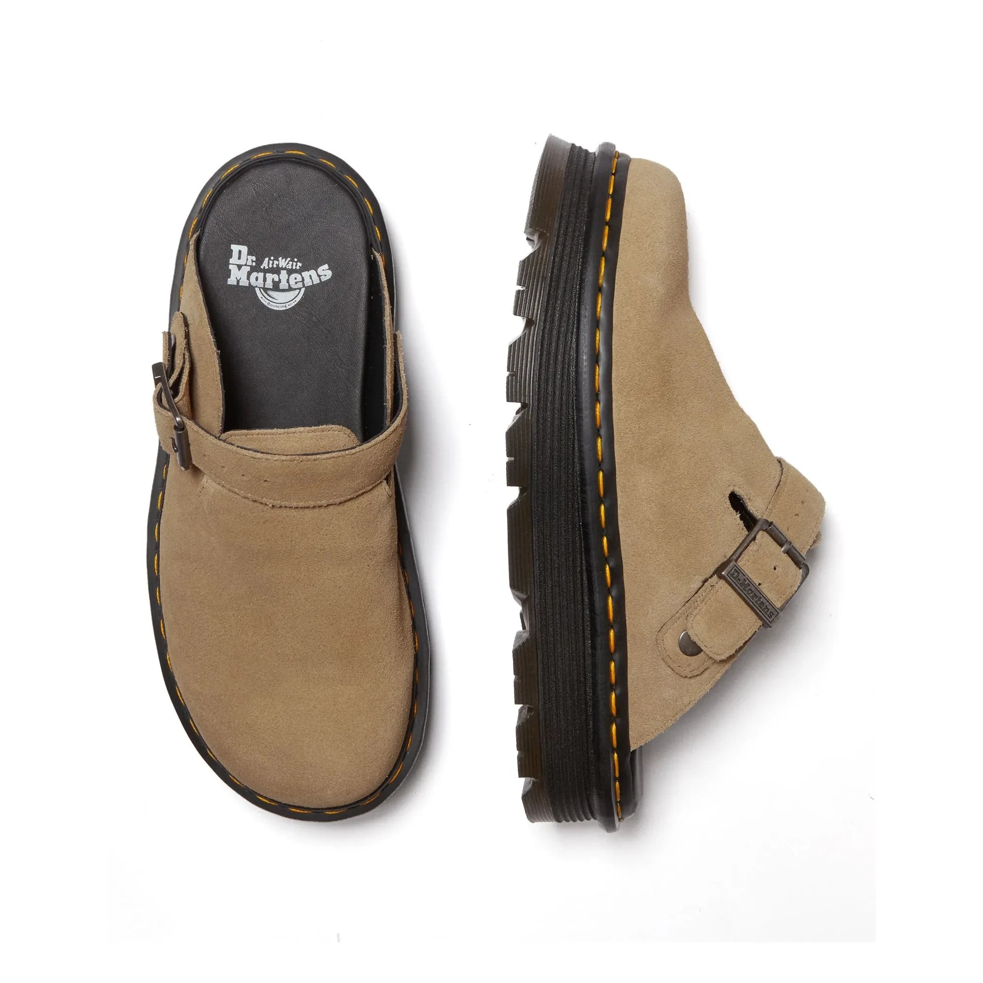 Dr Martens - ZebZag Wildleder Pantoletten | Sand