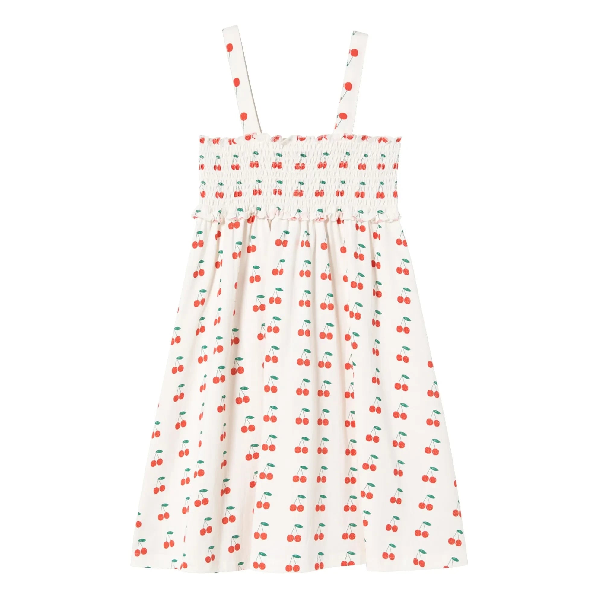 Tinycottons - Cerises Organik Pamuk Tank Elbise | Beyaz