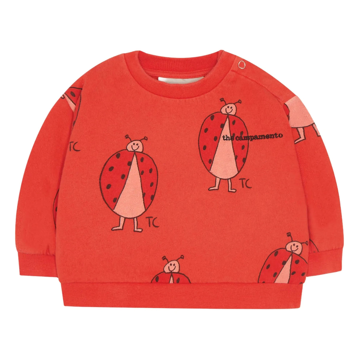 The Campamento - Kız Bebek Uğur Böceği Sweatshirt | Kırmızı