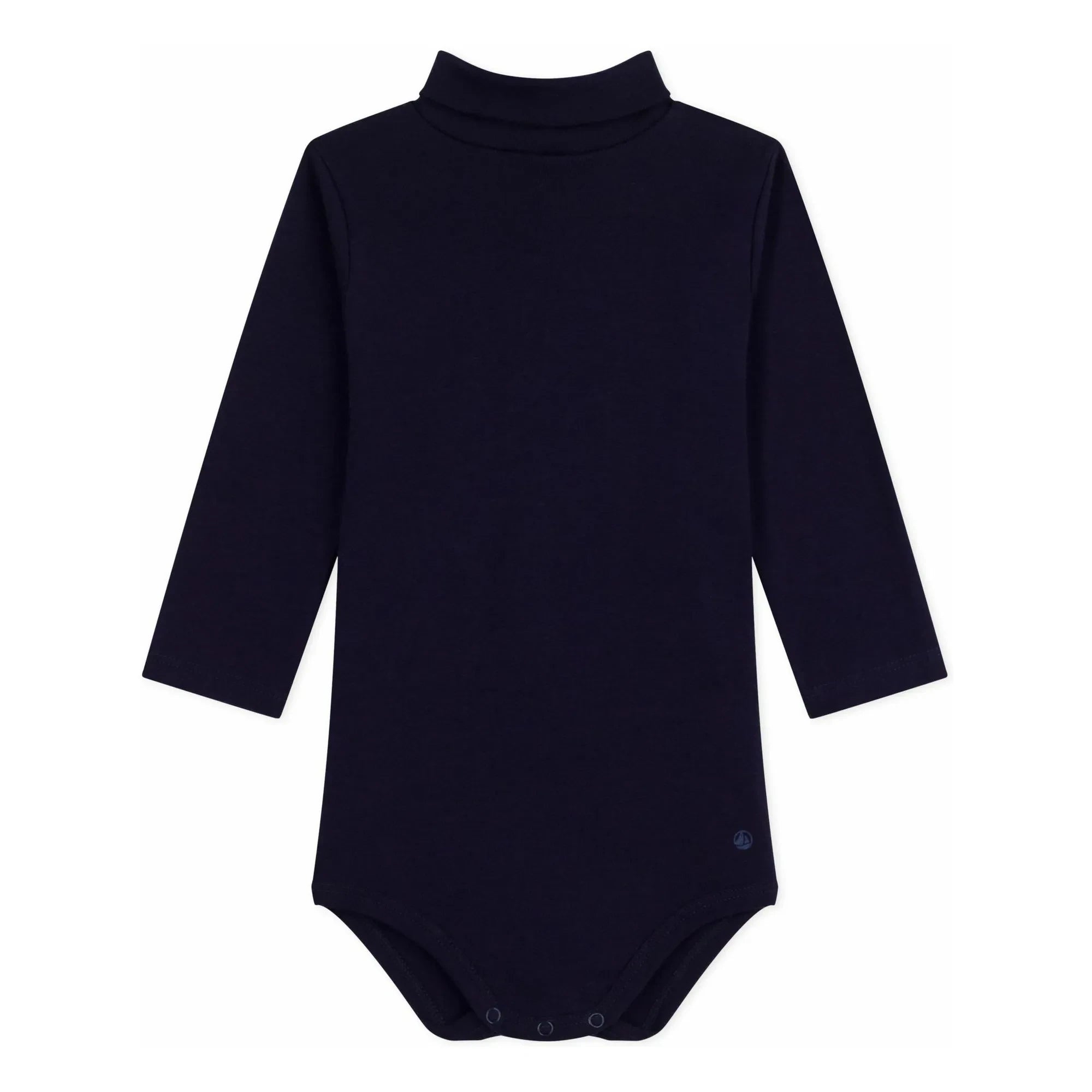 Petit Bateau - Organik pamuklu boğazlı body | Gece mavisi