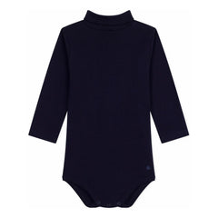 Petit Bateau - Organik pamuklu boğazlı body | Gece mavisi