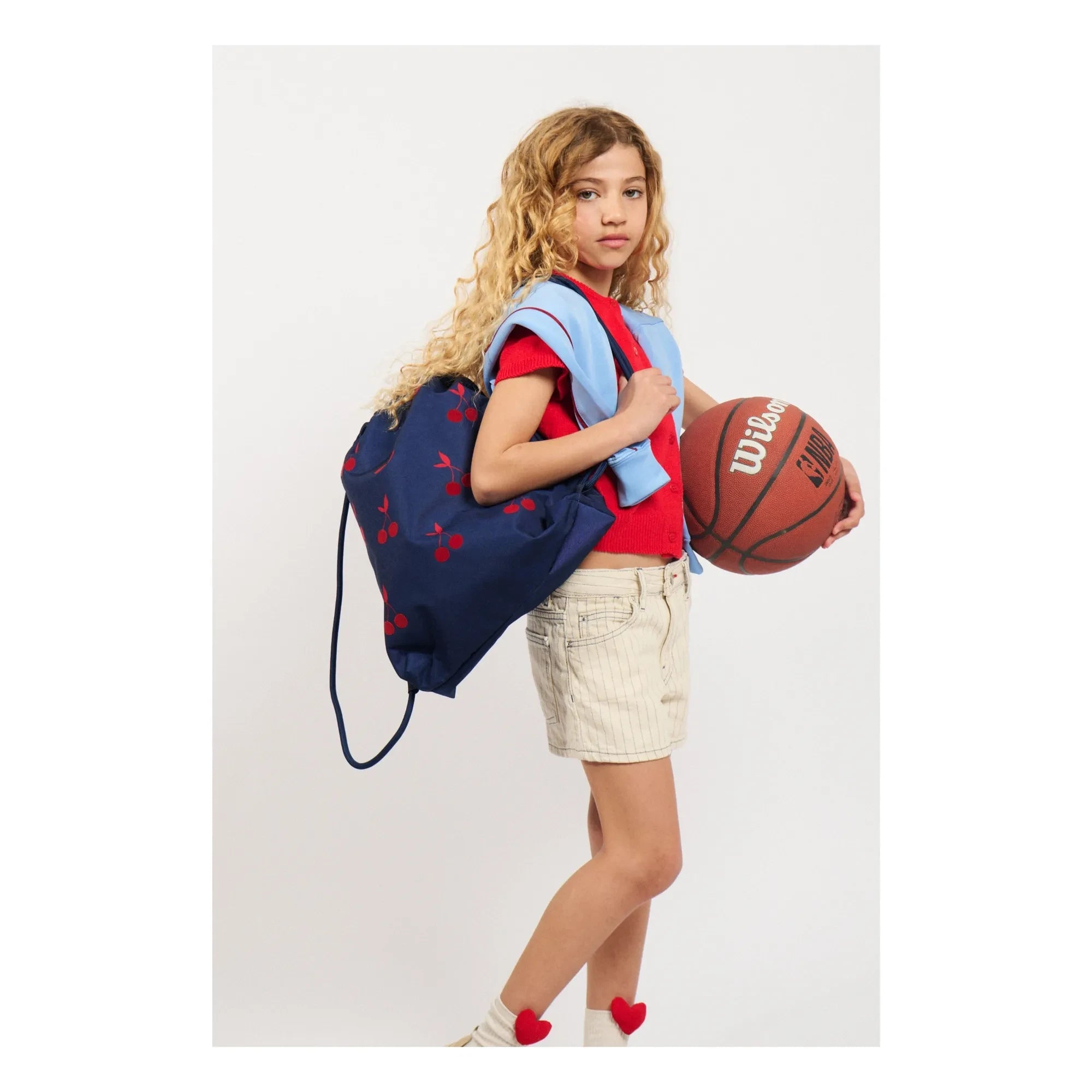 Caramel & Cie - Velvet Cherries Sports Bag | Navy