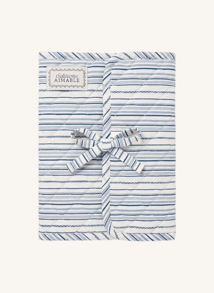 Editions Aimable - Henriette health book cover | Azure Striped Poplin