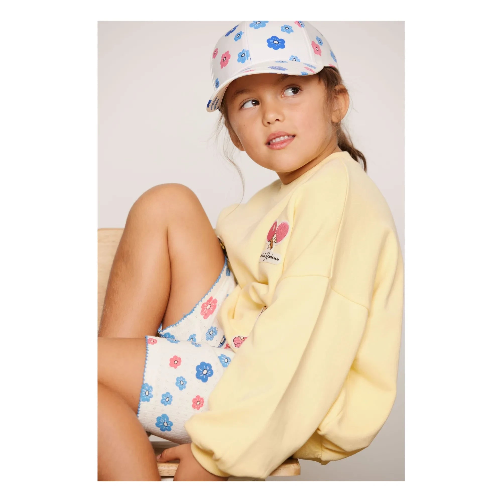 Mini Rodini - Hayvanlı Organic Cotton Sweat Patch | Sarı