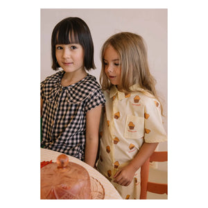 Studio Bohème - Voile Brioches organic cotton shirt | Light yellow