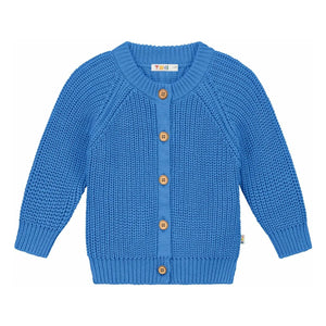 Yuki - Raglan-Cardigan aus Bio-Baumwolle | Blau