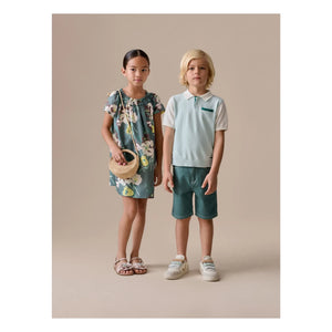 Bonpoint - Goldie Floral Organic Cotton Dress | Dark Green