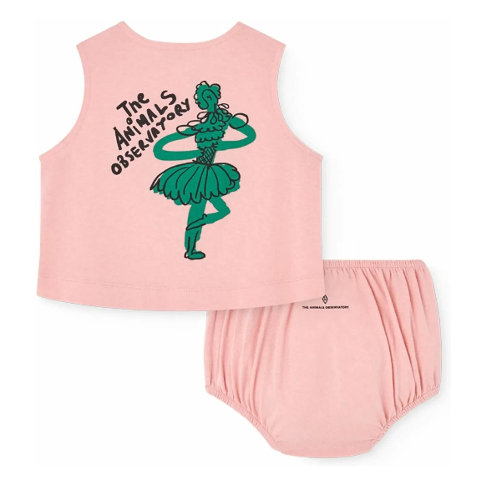 The Animals Observatory - Newt Danseuse Organic Cotton Top and Bottom Set | Pink