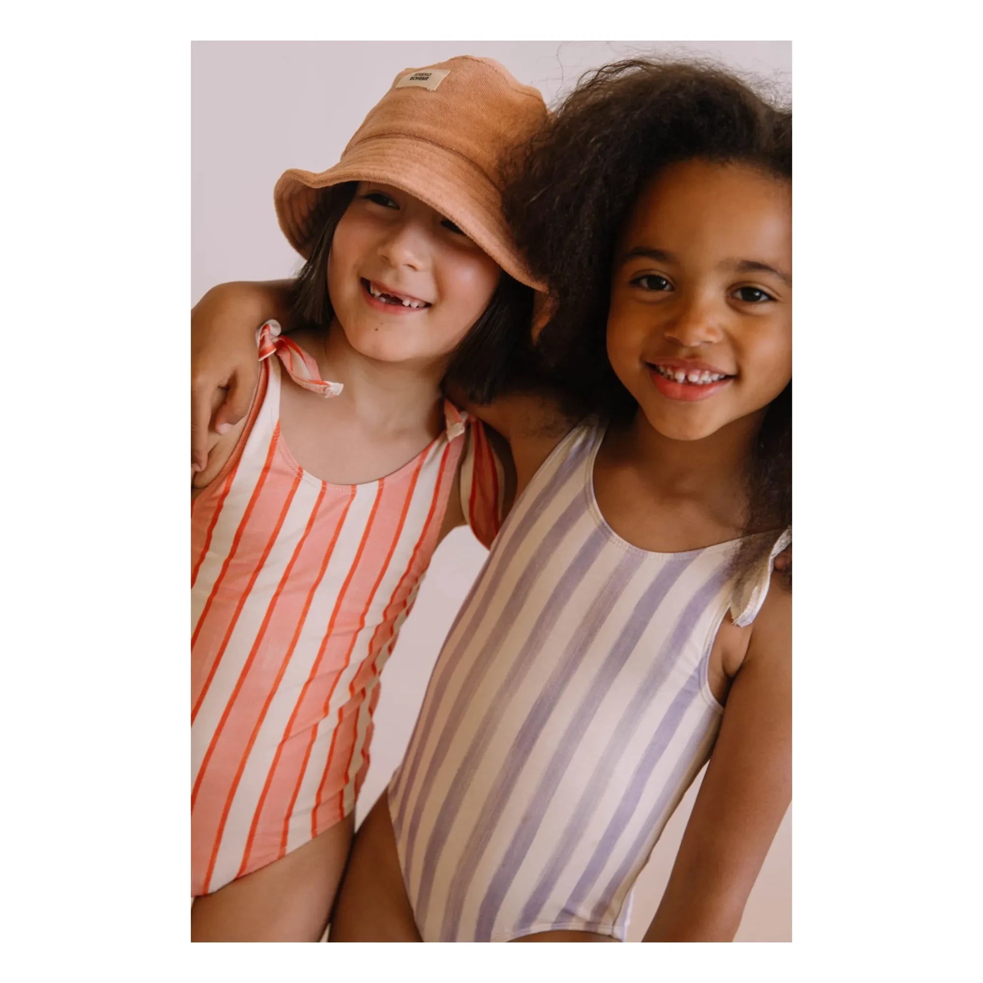 Studio Bohème - Roberta Striped Organic Cotton Swimsuit | Pink