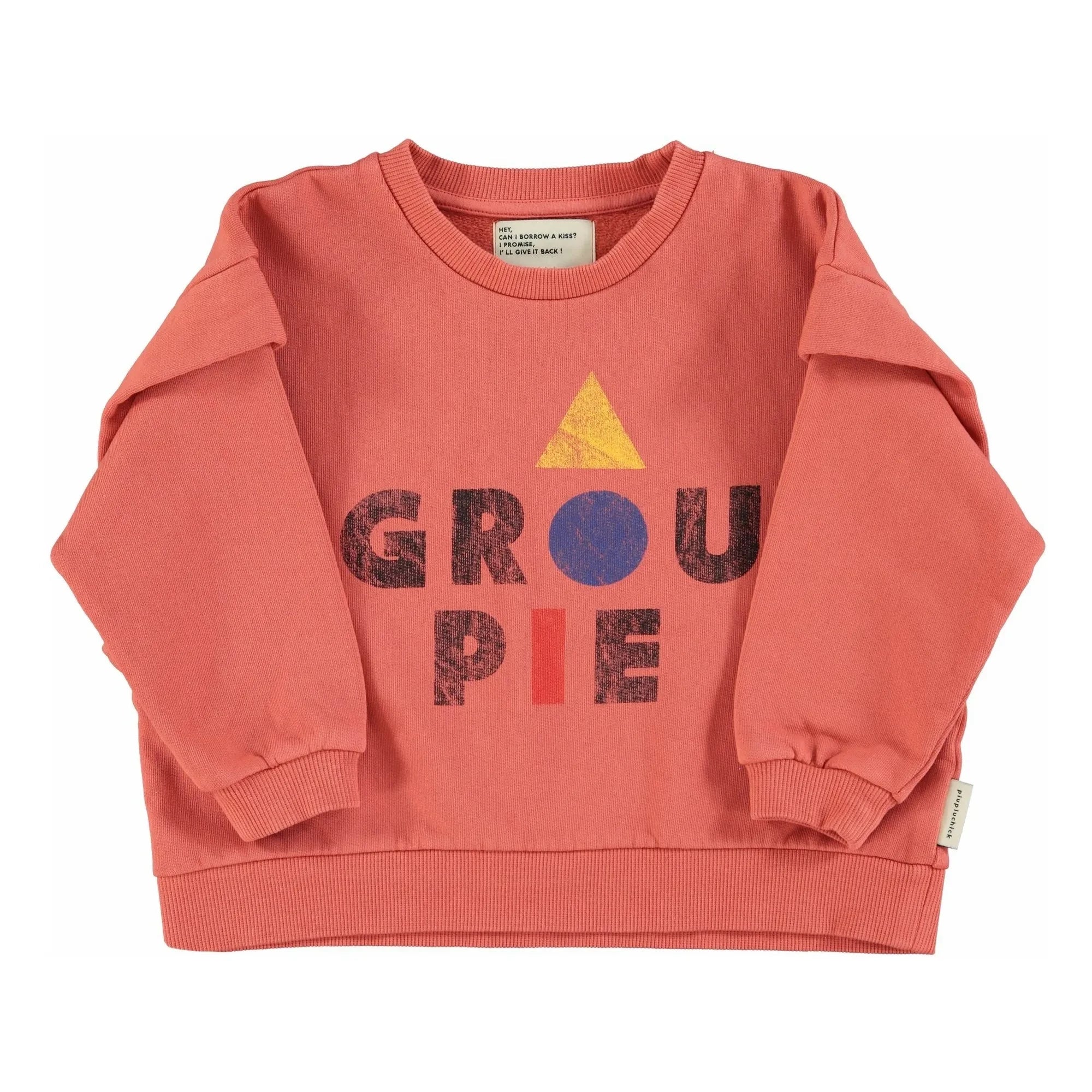 Piupiuchick - Groupie organik pamuklu fırfırlı sweatshirt | Coral