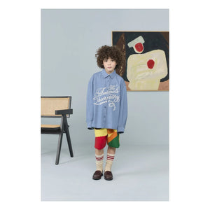 The Animals Observatory - Wolf Denim Gömlek | Mavi