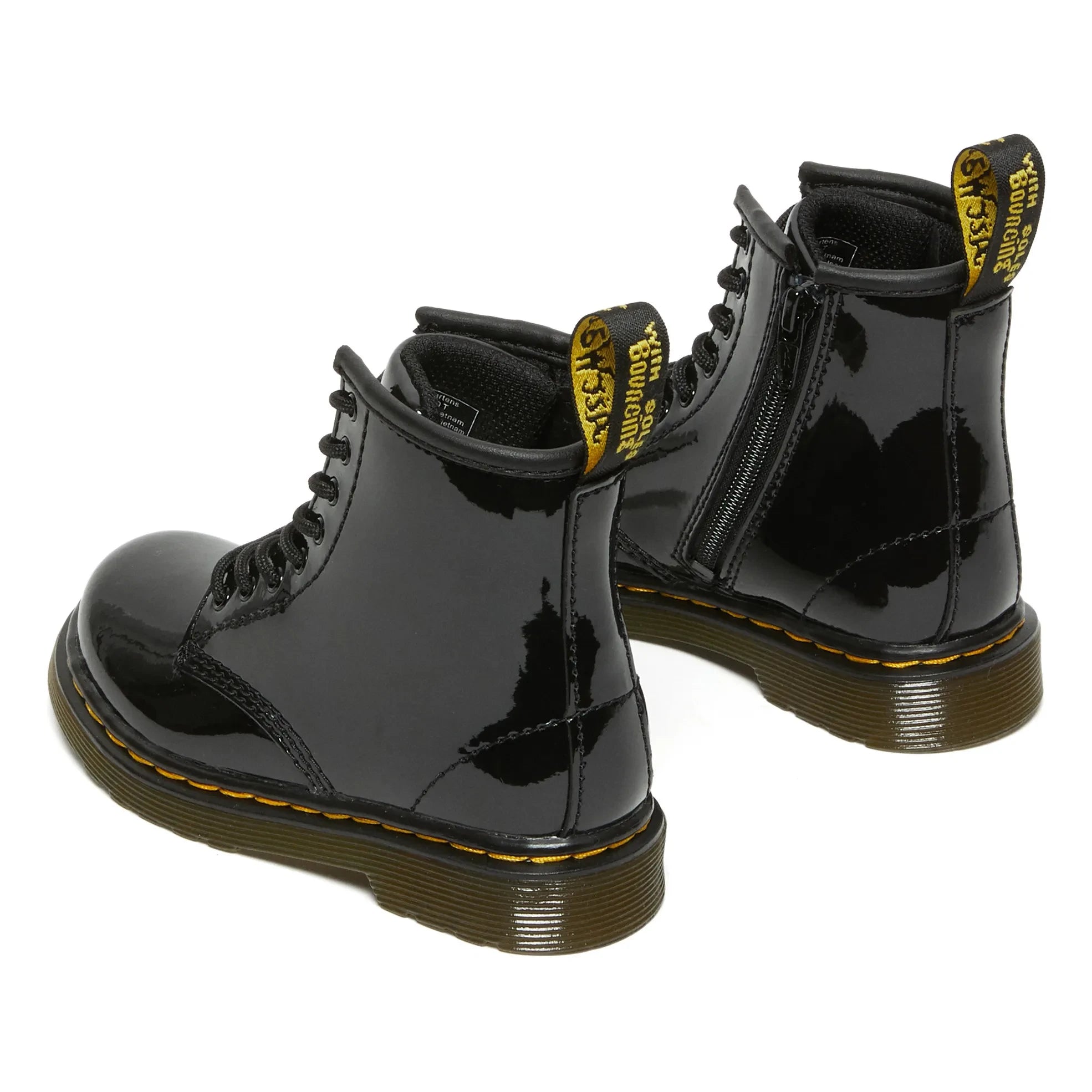 Dr. Martens – 1460 Lackleder-Schnürstiefel | Schwarz