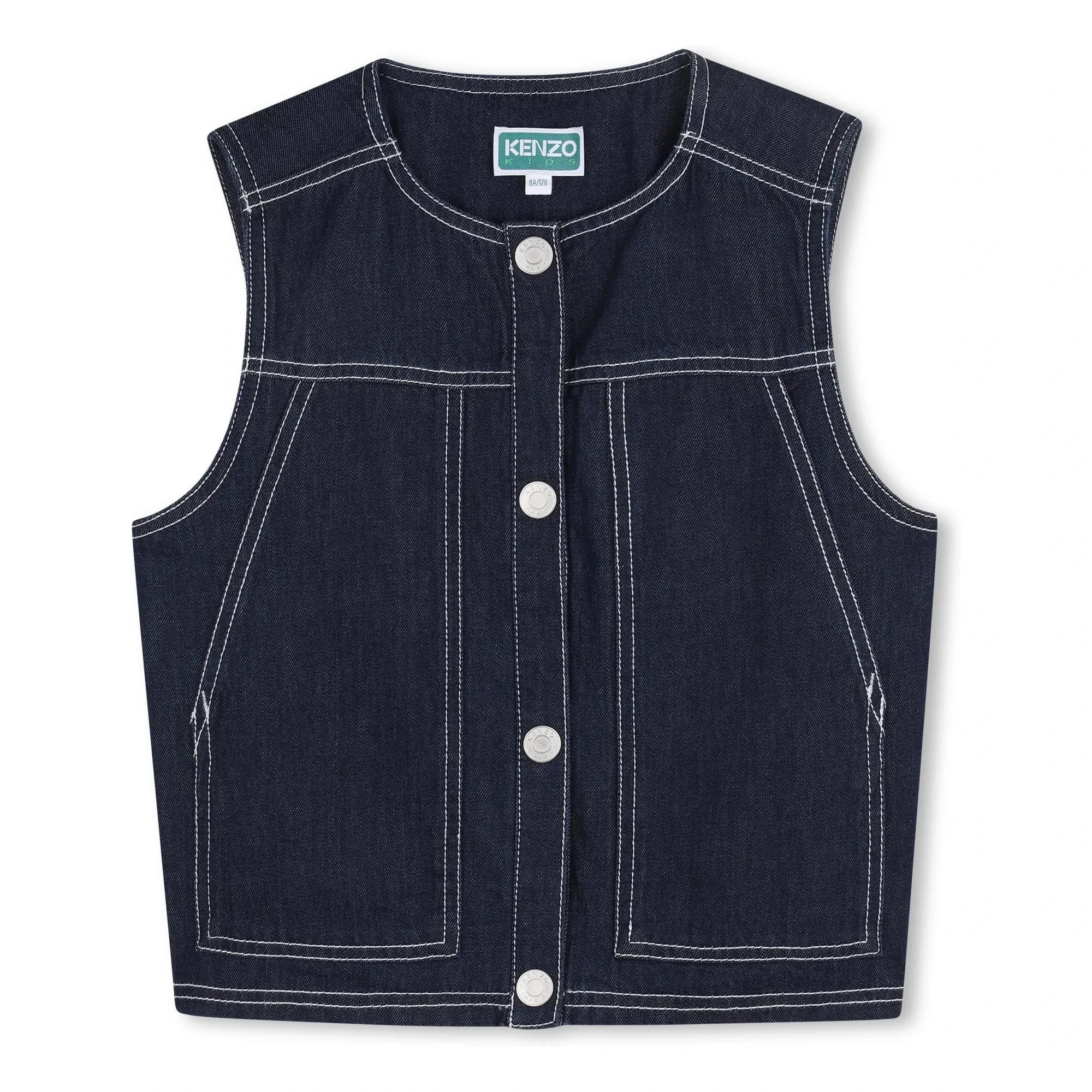 Kenzo - Kenzo Garden Sleeveless Denim Jacket | Dark Blue