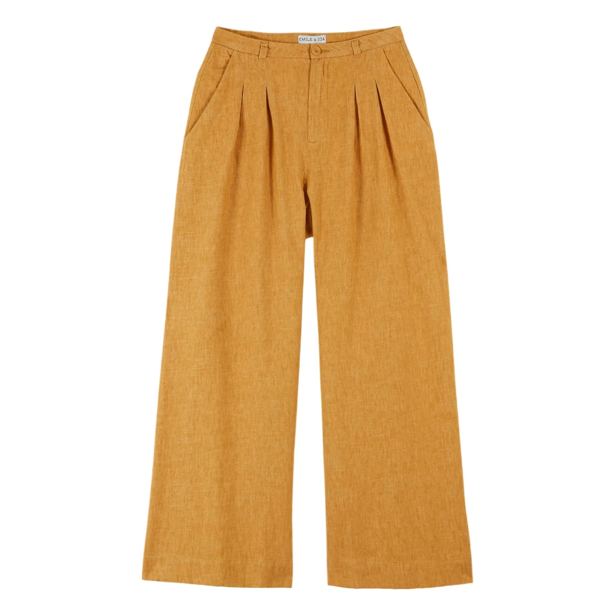 Emile et Ida - Linen and cotton trousers | Mustard