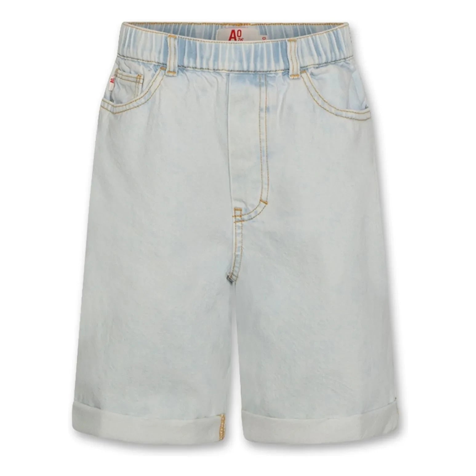 AO76 - Adamo Denim Şort | Yıkanmış mavi