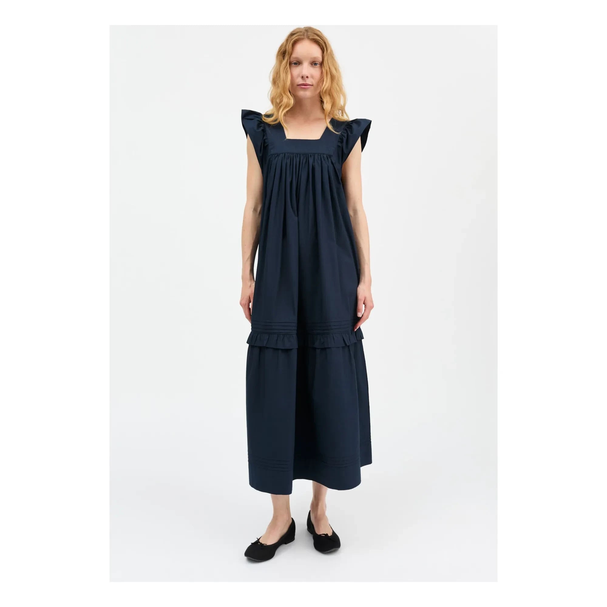Skall Studio – Alina Baumwollkleid | Marine