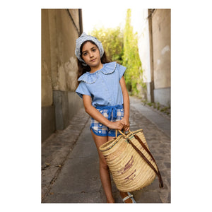 Louis Louise - Blouse Feston May Chambray | Açık Mavi