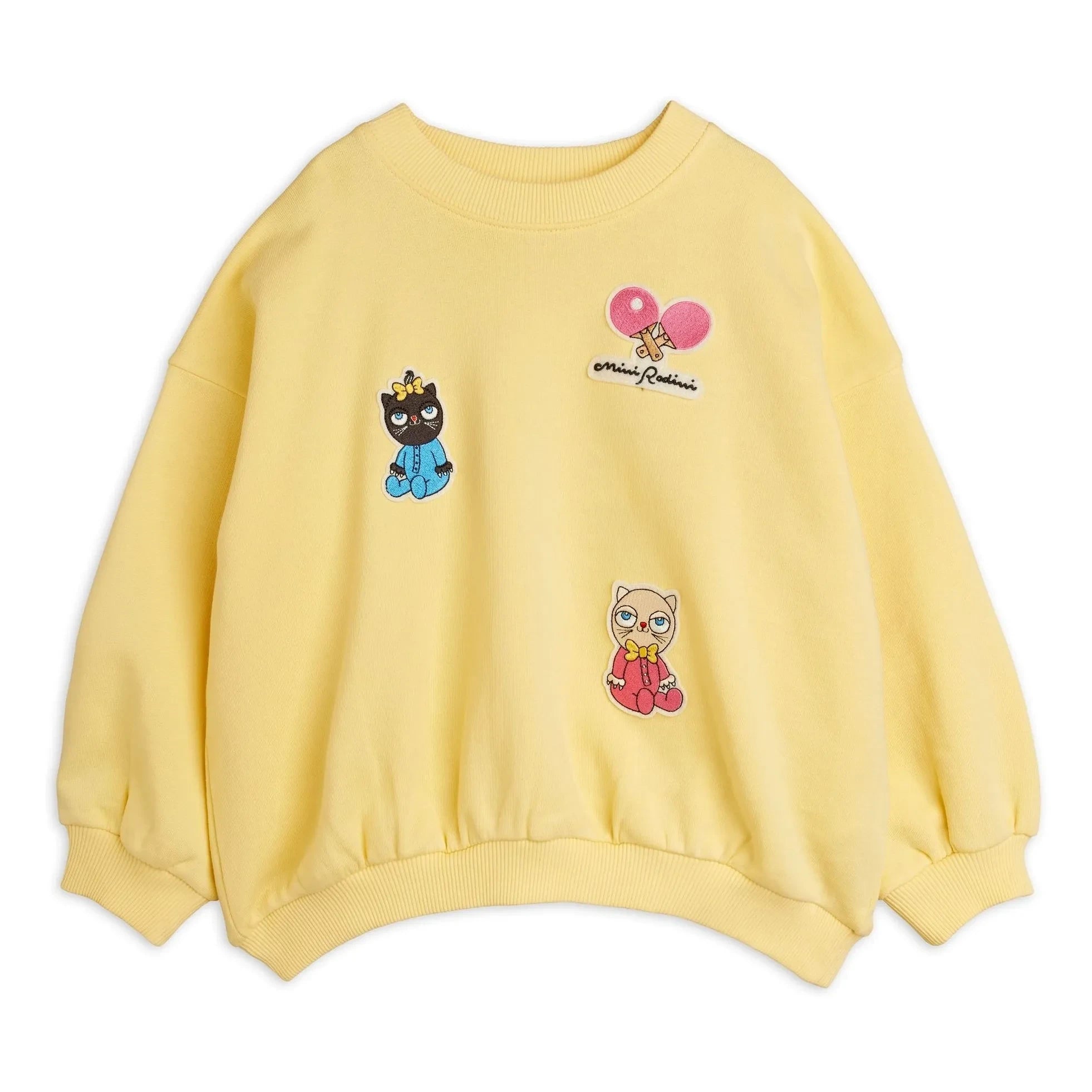 Mini Rodini - Hayvanlı Organic Cotton Sweat Patch | Sarı