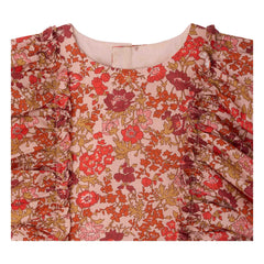 Bonpoint - Lizzy Fleurie Organik Pamuk Elbise | Dusty Pink