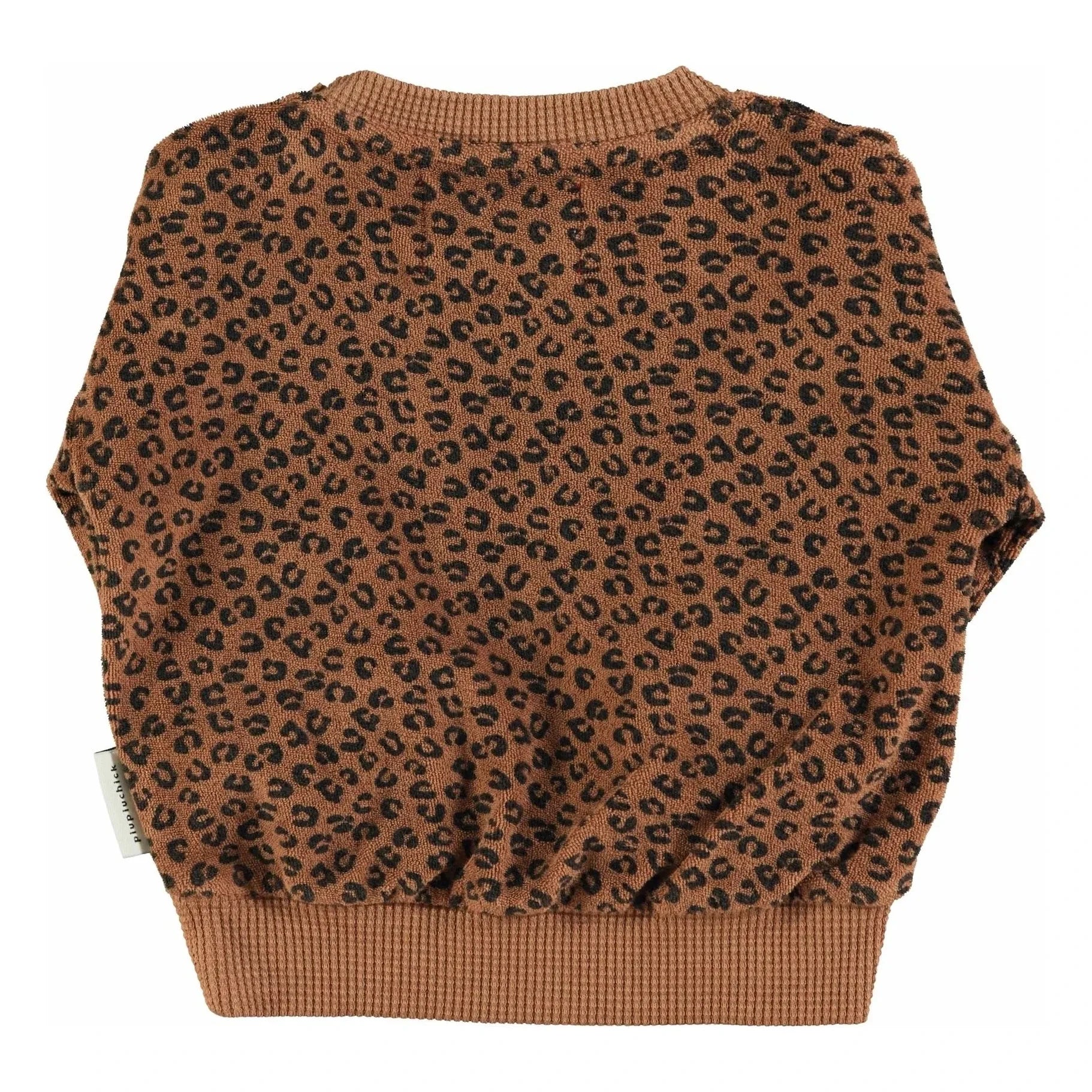 Piupiuchick - Leopar Sweat Organik Pamuklu Havlu Kumaş | Kahverengi