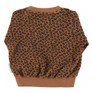 Piupiuchick - Leopar Sweat Organik Pamuklu Havlu Kumaş | Kahverengi