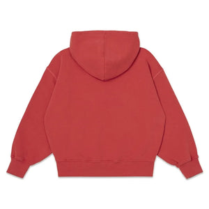 Main Story - Organik Pamuk Logolu Kapüşonlu Sweatshirt | Kırmızı