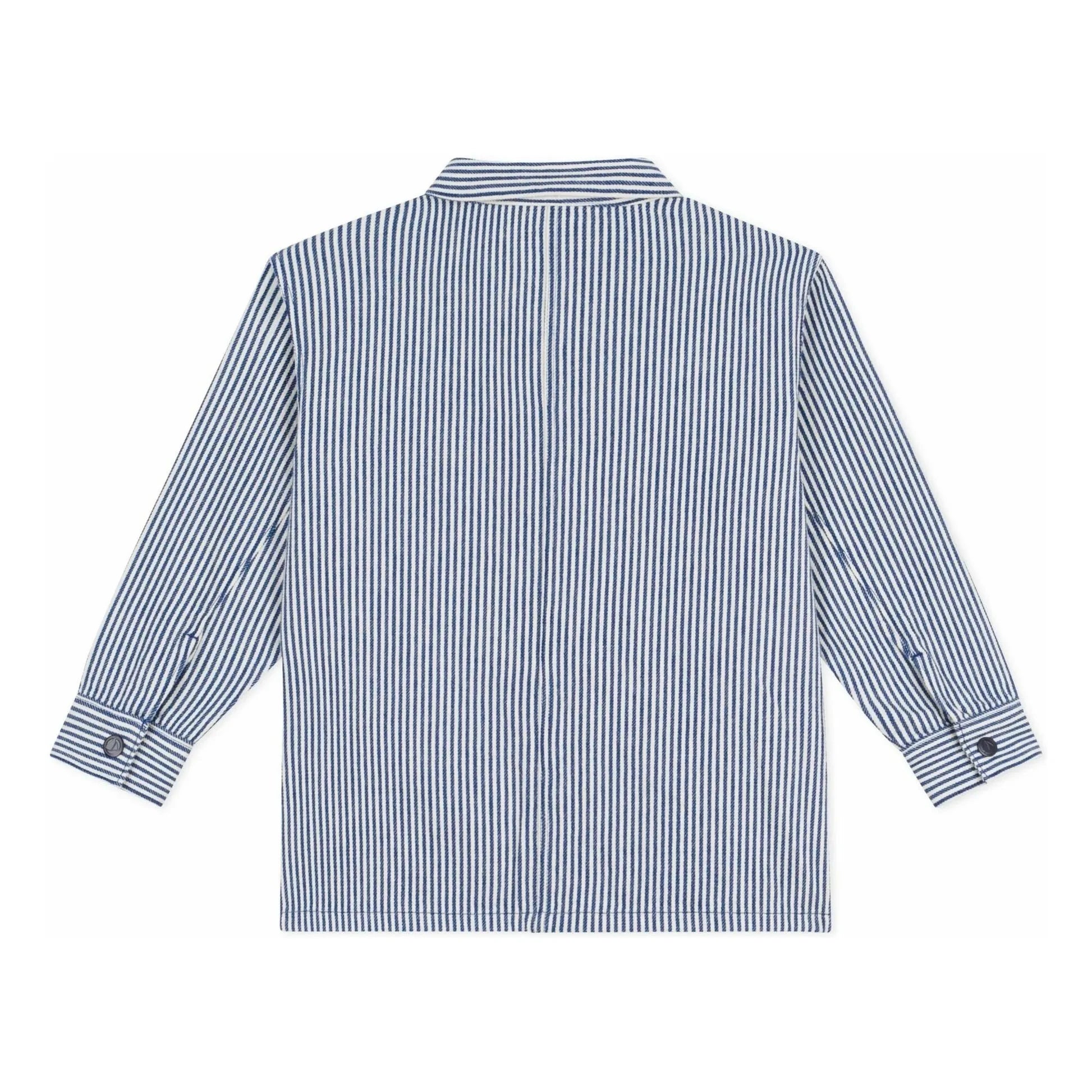 Petit Bateau - Striped Organic Cotton Worker Jacket | Blue