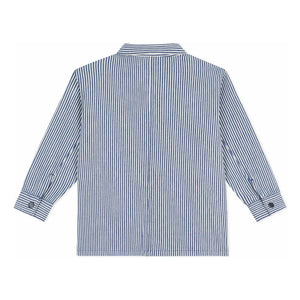 Petit Bateau - Striped Organic Cotton Worker Jacket | Blue