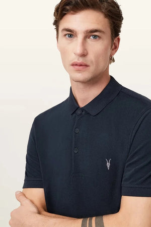 AllSaints erkek pamuklu yakalı tişört