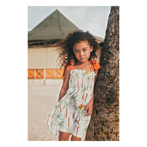 Pepita & Me - Waffle Palm Kleid | Elfenbein